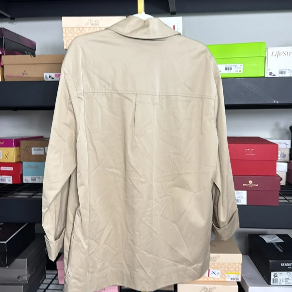 MANGO
Women's Pockets Detail Oversized Overshirt Jacket Beige Utility Jacket - Picture 7 of 8